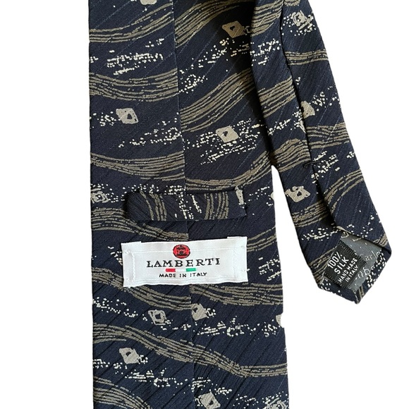 Lot of (2) Gian Carlo Lamberti Mens Ties 100% Silk Handmade in Italy - Picture 5 of 6